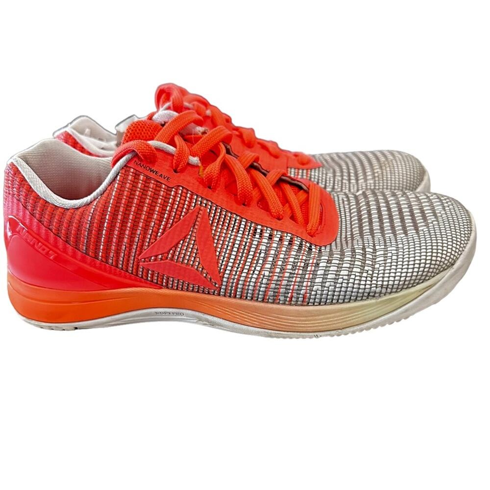 Reebok CrossFit. Gray orange running shoes. Size 8 - Picture 2 of 9